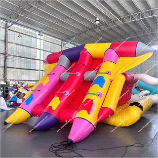 Best Inflatable Fly Fishing Boat Sea Surfing Banana Towable Tube Water Games For Parties