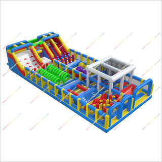 Colorful Theme Party Best Inflatable Obstacle Course Entertainment City Amusement Park Assault Course Games