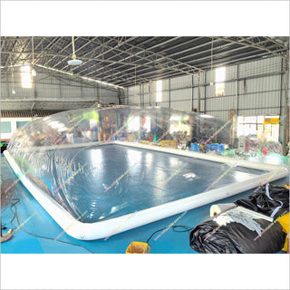 Best Inflatable Pool Cover With Transparent Roof Air-Tight Tube Inflatable Pool Dome For Winter