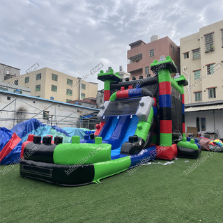 Experience the ultimate backyard adventure with our Best Bouncy Castle Inflatable Block Dual Lane Combo! Featuring a dual lane slide and spacious bounce house, this inflatable is perfect for endless fun. Get ready to bounce, slide, and play for hours of excitement!