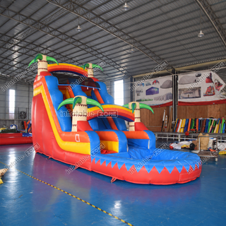 Add a burst of color to your event with the Best Inflatable Rainbow Water Slides and Pool! This commercial-grade slide features a vibrant rainbow design and playful palm trees, creating a tropical paradise at any party. The attached pool ensures plenty of splashing fun, making it perfect for kids and adults alike. Easy to set up and incredibly fun, it’s a must-have for your next big event!
