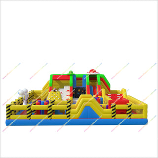 Big Bounce Inflatable Theme Park Assault Course Birthday Party Bouncing Castle Playground Inflatable Obstacle Course Places