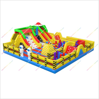 Big Bounce Inflatable Theme Park Assault Course Birthday Party Bouncing Castle Playground Inflatable Obstacle Course Places