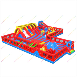 Big Bounce Obstacle Course Inflatable Theme Park For Adults Castle Amusement Park Inflatable Playgrounds And Party Rentals
