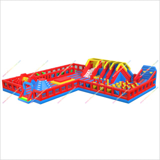 Big Bounce Obstacle Course Inflatable Theme Park For Adults Castle Amusement Park Inflatable Playgrounds And Party Rentals