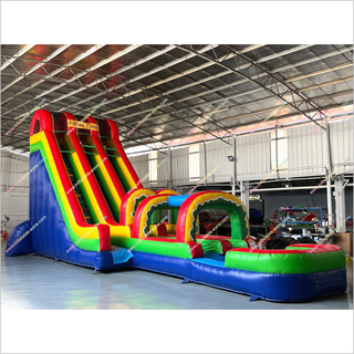 Big Inflatable Water Slide Rentals Indoor Commercial Playground Equipment Inflatable Slip And Slide Into Pool