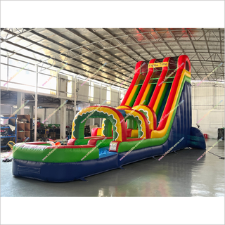 Big Inflatable Water Slide Rentals Indoor Commercial Playground Equipment Inflatable Slip And Slide Into Pool