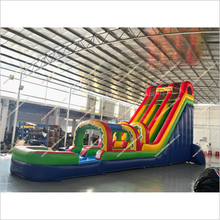 Big Inflatable Water Slide Rentals Indoor Commercial Playground Equipment Inflatable Slip And Slide Into Pool