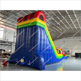 Big Inflatable Water Slide Rentals Indoor Commercial Playground Equipment Inflatable Slip And Slide Into Pool