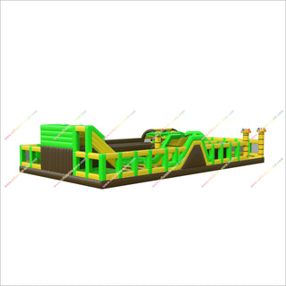 Fun Outdoor Play Equipment Amusement Games Big Obstacle Course Bounce House Inflatable Theme Park For Sale