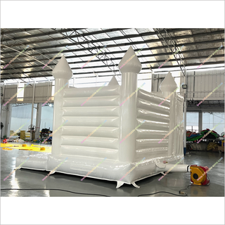 Big White Inflatable Bouncy Castle With A Slide Childrens And Adults Big White Bounce House Slide Combo For Sale
