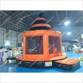 Big Witch Hat Bouncy Castle Rental Near Me Happy Hop Inflatable Bouncer Halloween Bounce House For Sale