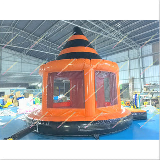 Big Witch Hat Bouncy Castle Rental Near Me Happy Hop Inflatable Bouncer Halloween Bounce House For Sale