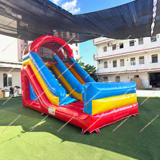 Make every event unforgettable with our Big Inflatable Slide Rental! This backyard play house combines a bounce area and blow-up slide, giving kids hours of safe and exciting fun. Perfect for birthday parties, school events, and community gatherings, it’s built with durable materials for long-lasting use. Easy to set up and take down, this inflatable bouncer is fun made simple.