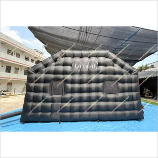 Black Nightclub Inflatable Tent Large Cube House Inflatable Night Club Near Me Decoration For Backyard Party - Inflatable-Zone