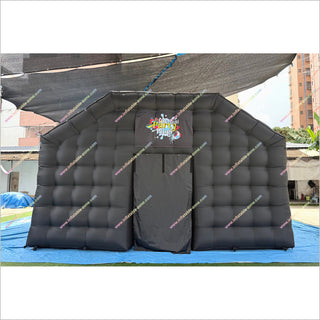Black Nightclub Inflatable Tent Large Cube House Inflatable Night Club Near Me Decoration For Backyard Party - Inflatable-Zone