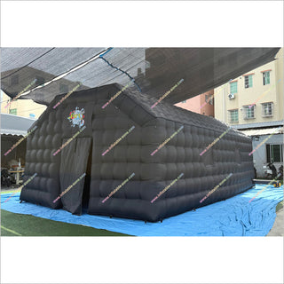 Black Nightclub Inflatable Tent Large Cube House Inflatable Night Club Near Me Decoration For Backyard Party - Inflatable-Zone