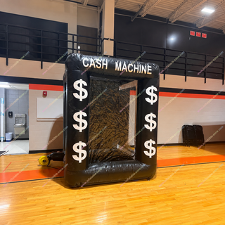 Get ready to elevate your event with the Black Vault Inflatable Cash Machine! This inflatable money booth brings non-stop excitement as players step inside to grab cash or prizes flying around. Perfect for parties, promotions, and celebrations, this eye-catching attraction will keep guests entertained and engaged all day long!