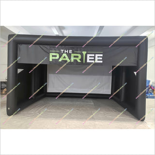 Mobile Inflatable Golf Simulator Impact Screen Protector Blow Up Golf Simulator Enclosure Tent