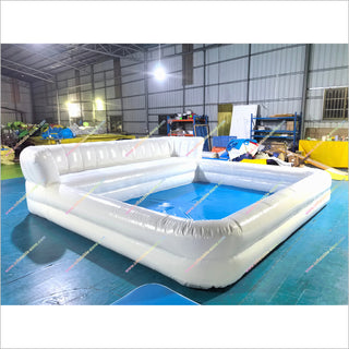 Blow Up Pool Couch Inflatable Water Sofa Swimming Pool Chair Family Party Inflatable Couch With Pool