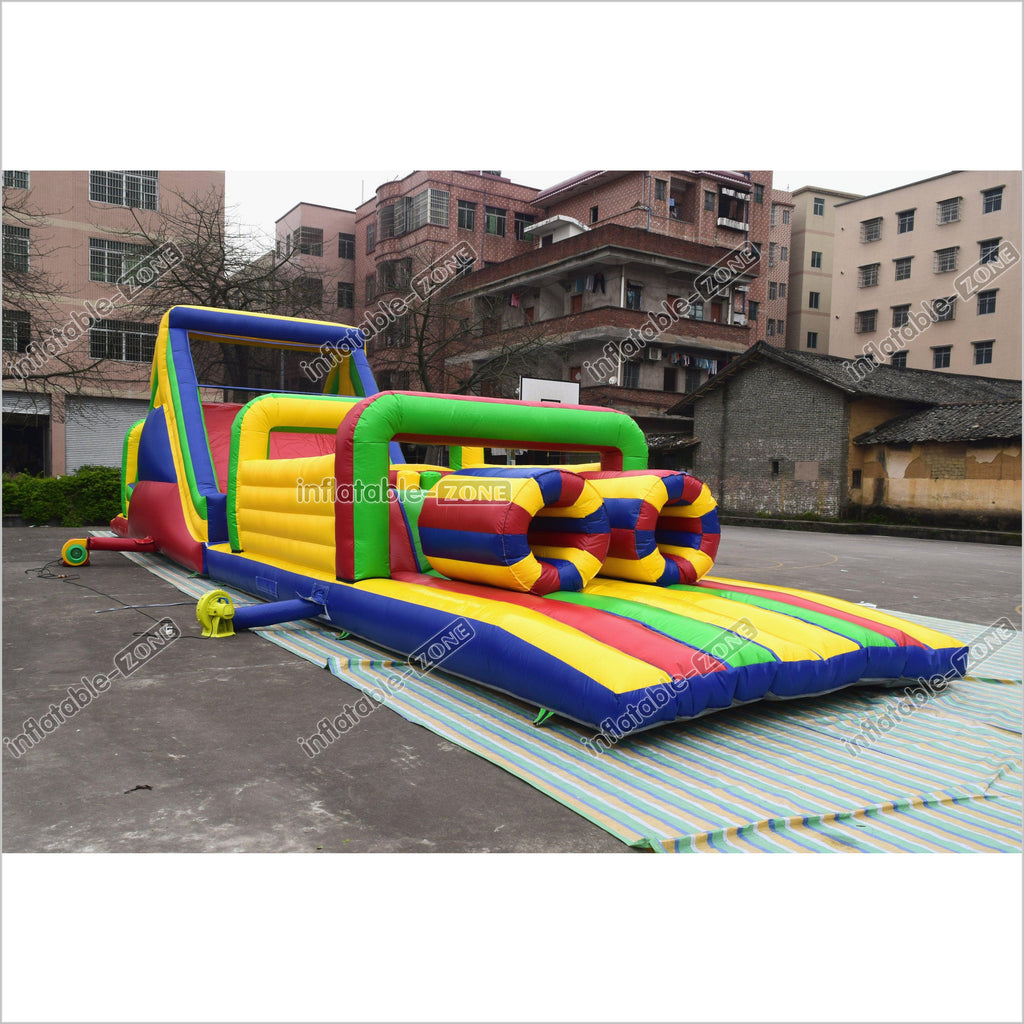 Blow Up Slide Obstacle Course Large Inflatable Assault Course Obstacle ...