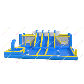 Best Backyard Inflatable Water Park Blow Up Water Slide Obstacle Course Inflatable Play Center Pool
