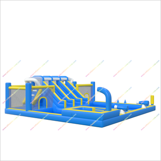 Best Backyard Inflatable Water Park Blow Up Water Slide Obstacle Course Inflatable Play Center Pool