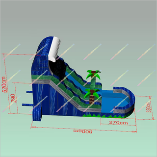 Tall Inflatable Palm Tree Blow Up Water Slide Bounce House Inflatable Water Slide For Above Ground Pool