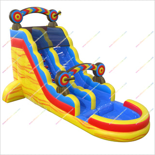 Bullseye Target Blow Up Waterslide Rental Inflatable Play Center Near Me Water Slide With Deep Pool