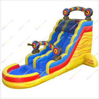 Bullseye Target Blow Up Waterslide Rental Inflatable Play Center Near Me Water Slide With Deep Pool