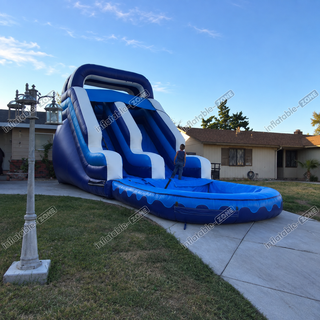 Create hours of summertime fun with our Blow-Up Inflatable Pool Slide! This Airflow Play and Splash Center is sure to keep everyone happy and entertained. Perfect for cooling off on hot days, it's a must-have for any backyard pool party. Get ready to make a splash and enjoy endless laughter with this exciting inflatable addition!