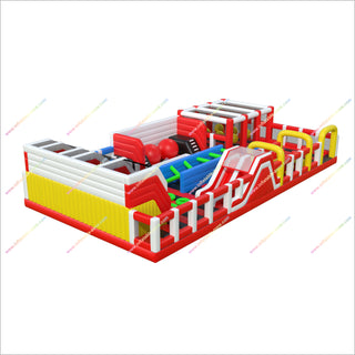 Inflatable Adventure Park Large Outdoor Bounce House Inflatable Obstacle Course Rental For Adults Near Me