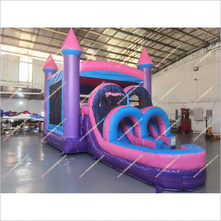 Princess Combo Bounce House Inflatable Water Slide For Swimming Pool Jumping Castle And Waterslide For Sale