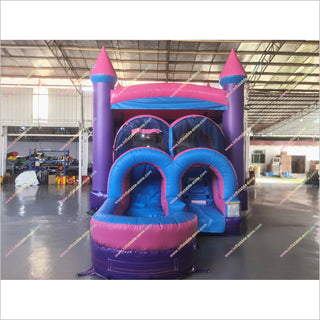 Princess Combo Bounce House Inflatable Water Slide For Swimming Pool Jumping Castle And Waterslide For Sale