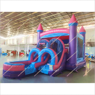 Princess Combo Bounce House Inflatable Water Slide For Swimming Pool Jumping Castle And Waterslide For Sale