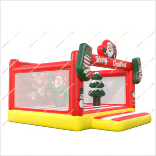 Happy Merry Christmas Bounce House Inflatable Best Santa Small Bouncer Jumping Castle For Rent Near Me
