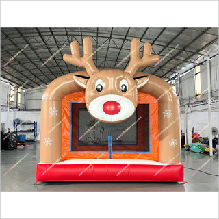 Christmas Reindeer Outdoor Inflatable Bouncy Castle Commercial Jump Play Centre Bounce House Inflatables For Sale