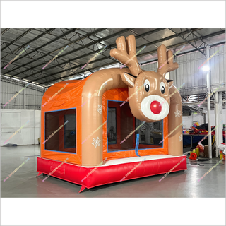 Christmas Reindeer Outdoor Inflatable Bouncy Castle Commercial Jump Play Centre Bounce House Inflatables For Sale