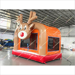Christmas Reindeer Outdoor Inflatable Bouncy Castle Commercial Jump Play Centre Bounce House Inflatables For Sale