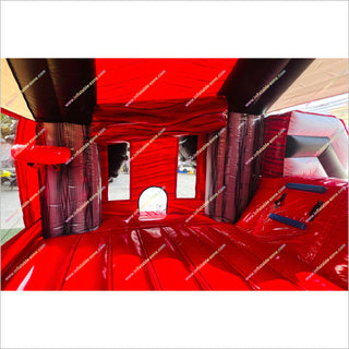 Commercial Inflatable Combo Bouncy Castle With Double Slide Large Monster Truck Bounce House Slides For Sale