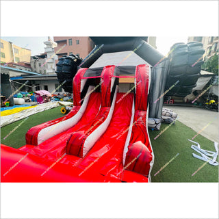 Commercial Inflatable Combo Bouncy Castle With Double Slide Large Monster Truck Bounce House Slides For Sale
