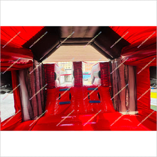 Commercial Inflatable Combo Bouncy Castle With Double Slide Large Monster Truck Bounce House Slides For Sale