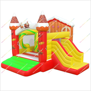 Cheap Inflatable Christmas Bounce House With A Slide Bouncer Inflatable Sale Jumping Castle Slide Combo
