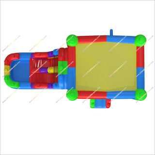 Inflatable Building Blocks Bounce House With Pool And Slide Inflatable Castle Water Slide And Jumper Combo