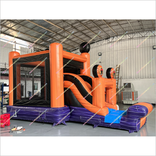 Jack O Lantern Bounce House Blow Up Halloween Castle Pumpkin Jump House Slide Combo Inflatables