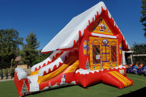 Christmas Bouncer Combo Jumping Bouncy Castle Slide Inflatable Bounce House Fun Center