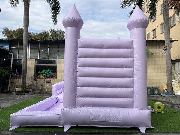 Light Purple Bounce House Wedding Jumping Castle Combo Slide Inflatable Bouncer Play Party