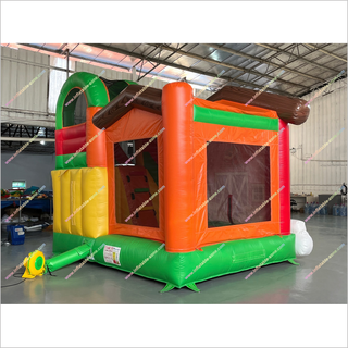 Farm Party Theme Bouncy Castle And Inflatable Slide Combo Commercial Indoor Play Equipment Bounce House And Slides For Sale