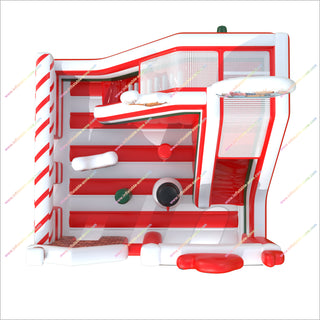 Merry Christmas Combo Bouncy Castle Inflatable Slide Sunny And Fun Bounce House Blow Up Slide For Rent