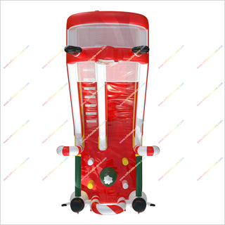 Christmas Inflatable Santa Bouncy Castle Slides Hire Snowman With Candy Cane Outdoor Slides For Adults